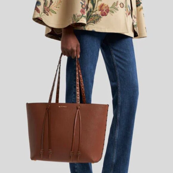 Etro Leather Shopping Bag Brown - Picture 4 of 4